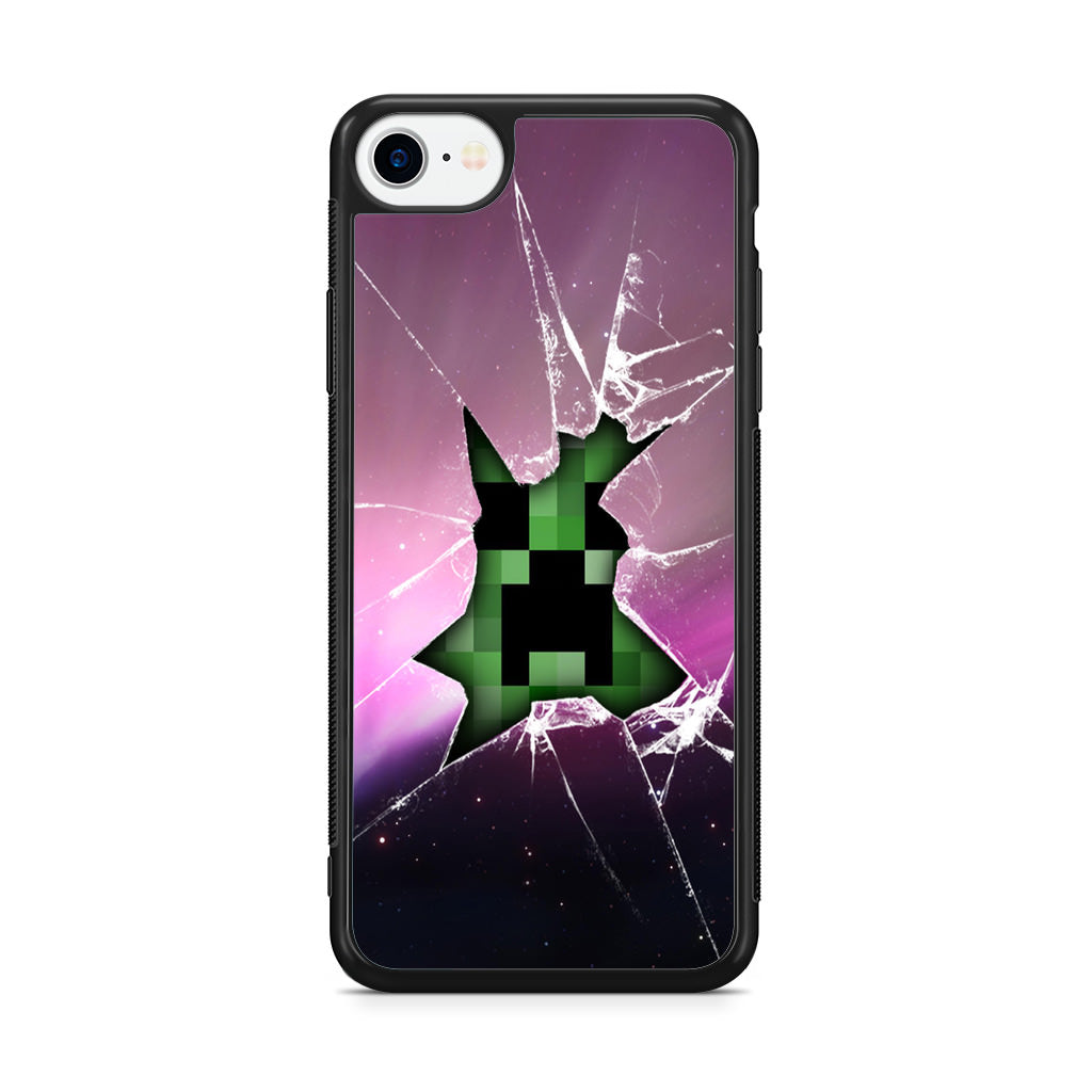 Creeper Glass Broken Violet iPhone SE 3rd Gen 2022 Case