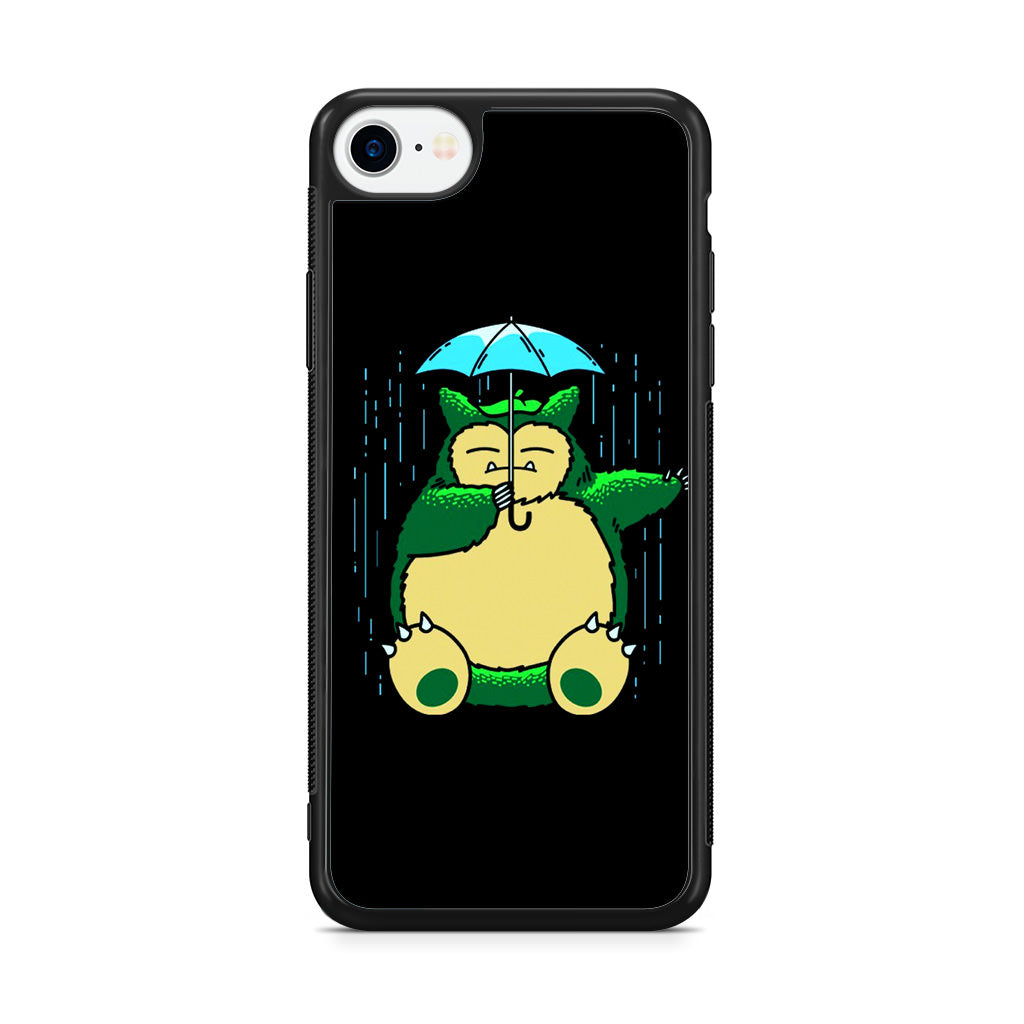 Cute Snorlax Umbrella iPhone SE 3rd Gen 2022 Case