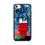 Dog Lying Under Starry Night Van Gogh iPhone SE 3rd Gen 2022 Case