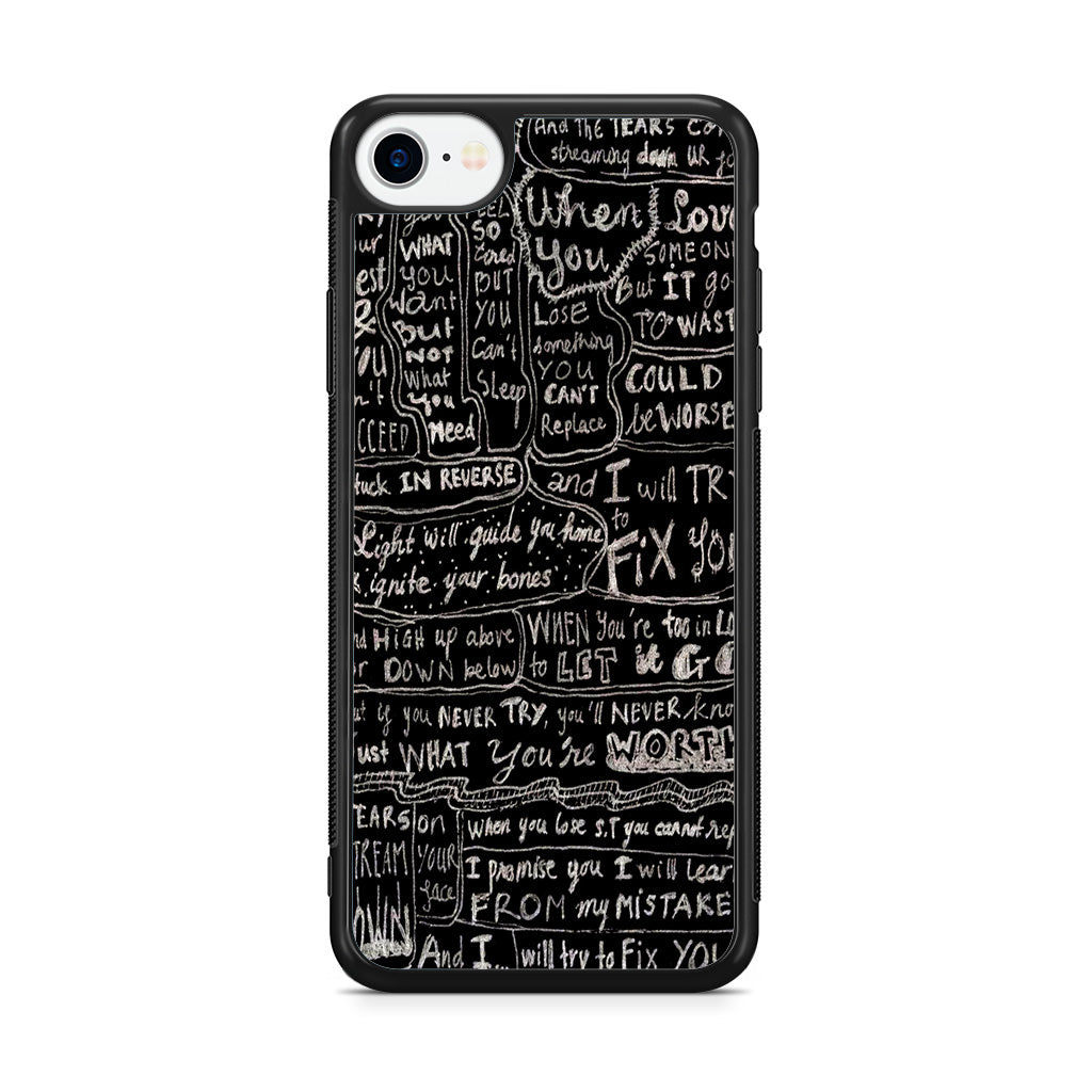 Fix You Lyrics iPhone SE 3rd Gen 2022 Case