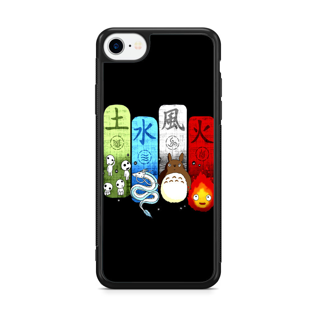 Ghibli Elemental Charms iPhone SE 3rd Gen 2022 Case