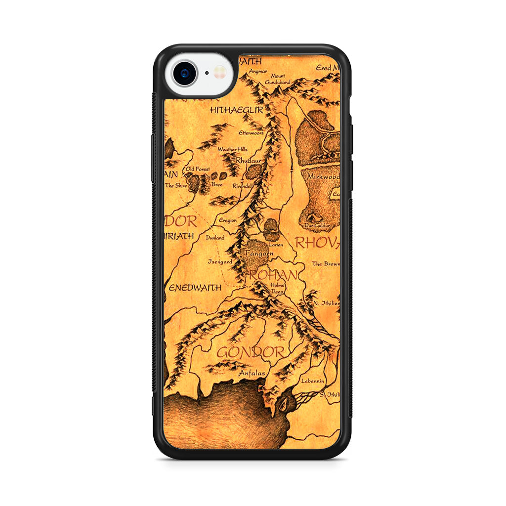 Middle Earth Map Hobbit iPhone SE 3rd Gen 2022 Case