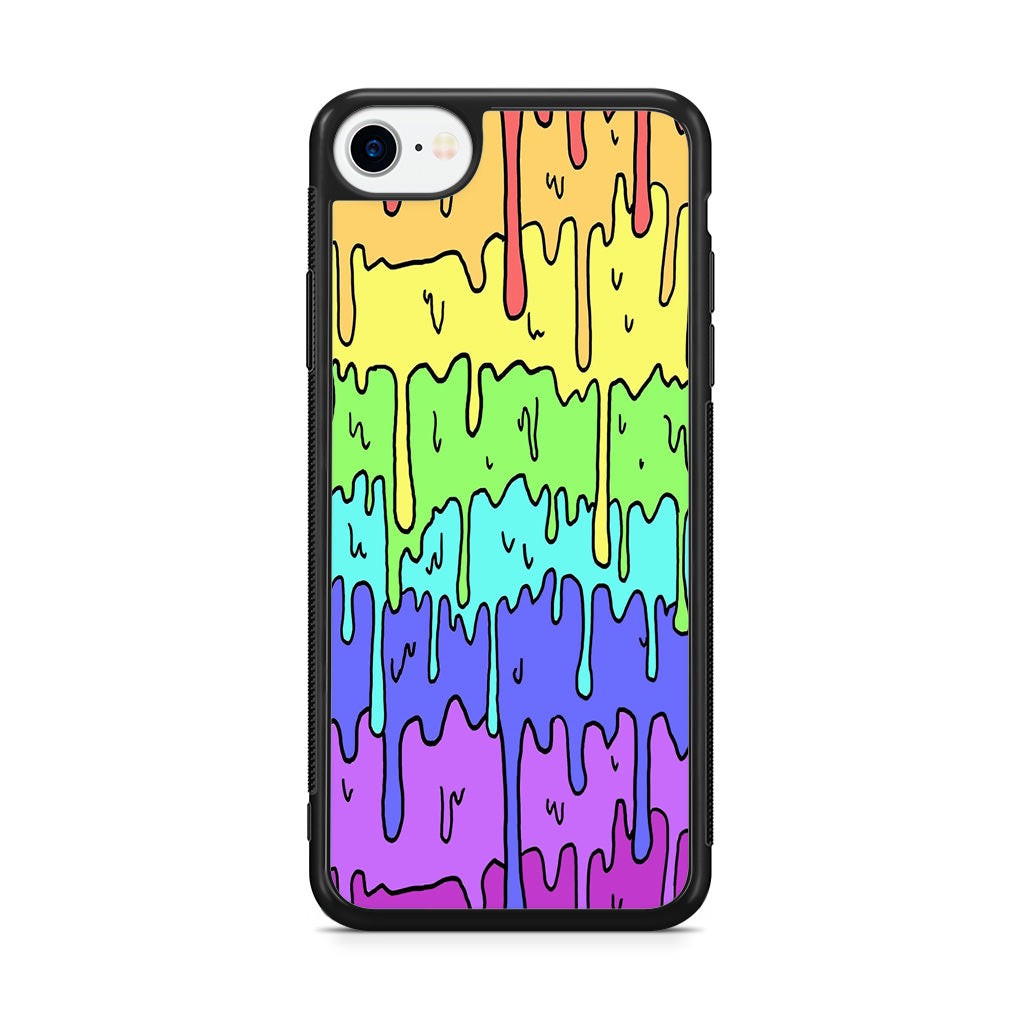 Pastel Kawaii Melting Rainbow iPhone SE 3rd Gen 2022 Case