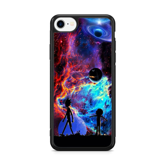 Rick And Morty Flat Galaxy iPhone SE 3rd Gen 2022 Case