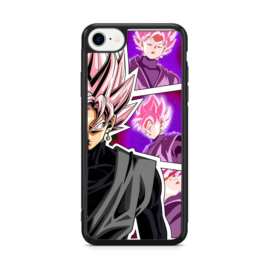 Super Goku Black Rose Collage iPhone SE 3rd Gen 2022 Case
