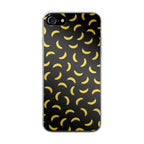Bananas Fruit Pattern Black iPhone SE 3rd Gen 2022 Case