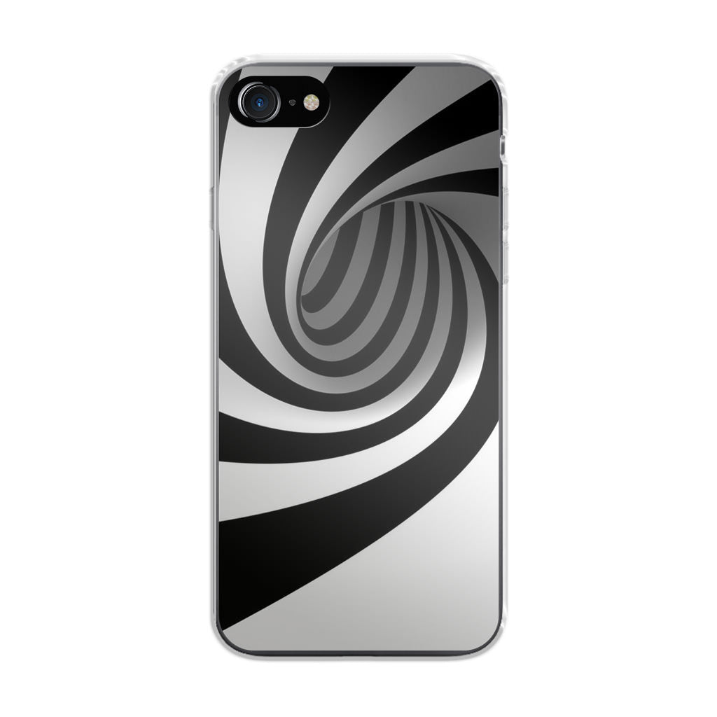 Black and White Twist iPhone SE 3rd Gen 2022 Case