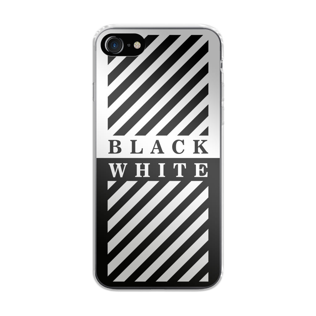 Black White Stripes iPhone SE 3rd Gen 2022 Case