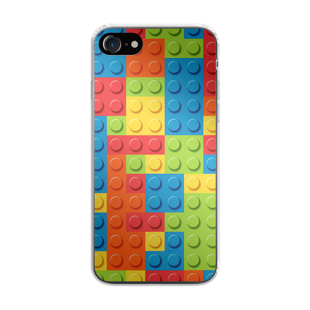 Blocks Rainbow Pattern iPhone SE 3rd Gen 2022 Case