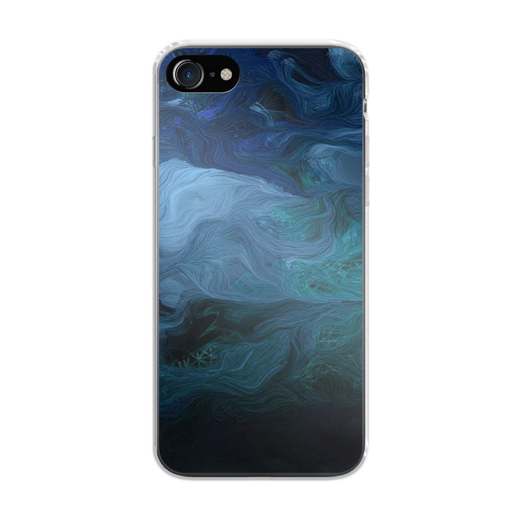Blue Abstract Art iPhone SE 3rd Gen 2022 Case