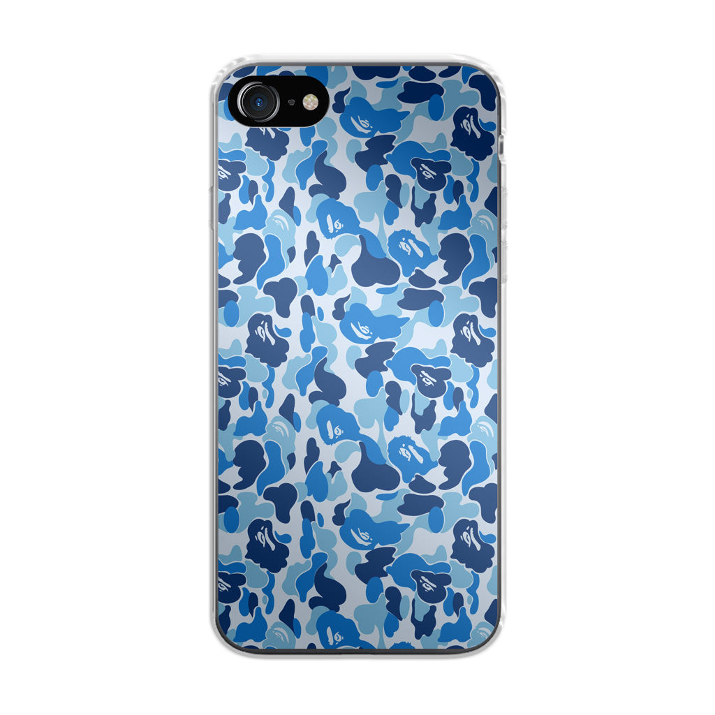 Blue Camo iPhone SE 3rd Gen 2022 Case