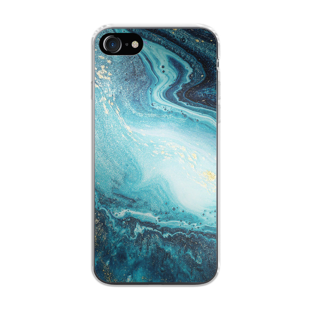 Blue Water Glitter iPhone SE 3rd Gen 2022 Case