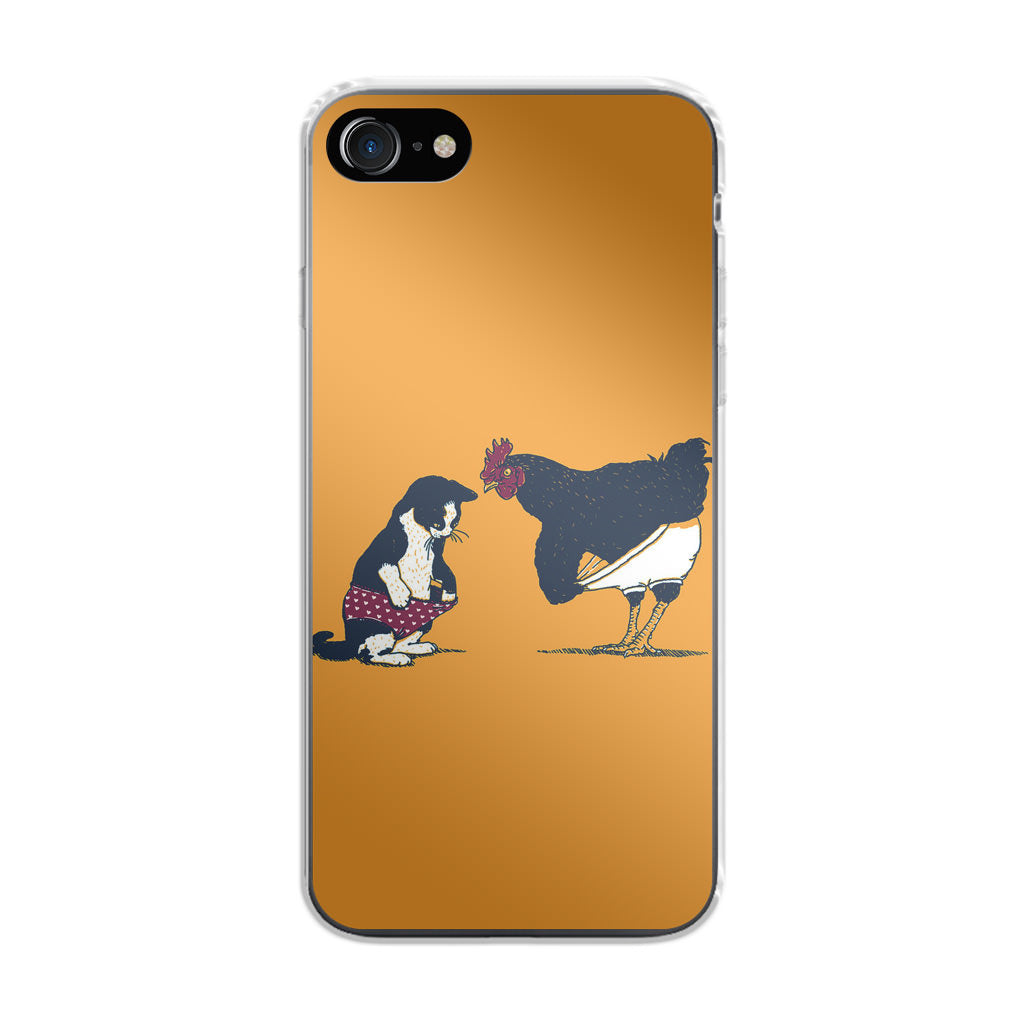 Cat Chicken Yellow Underwear Cute iPhone SE 3rd Gen 2022 Case