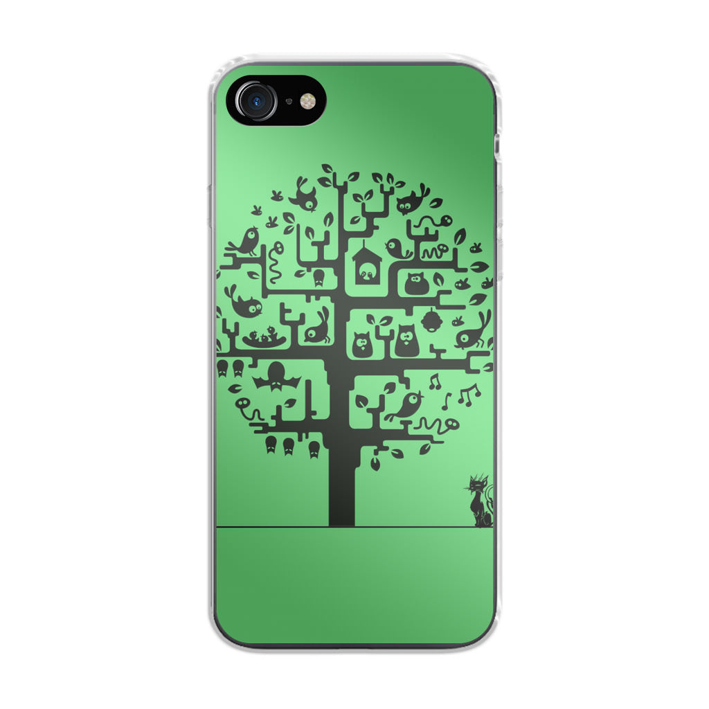 Cat Tree iPhone SE 3rd Gen 2022 Case