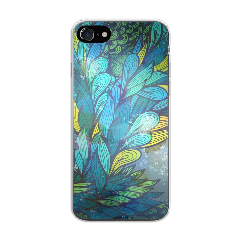 Colorful Art in Blue iPhone SE 3rd Gen 2022 Case
