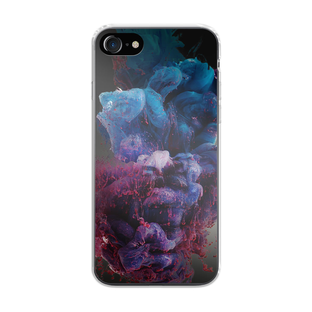 Colorful Dust Art on Black iPhone SE 3rd Gen 2022 Case