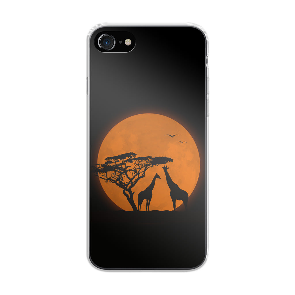 Giraffes Silhouette iPhone SE 3rd Gen 2022 Case