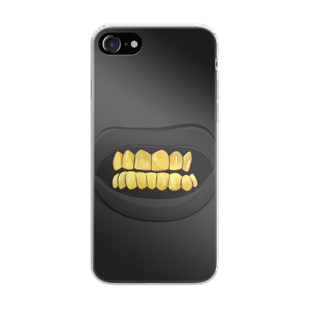 Gold Grillz iPhone SE 3rd Gen 2022 Case