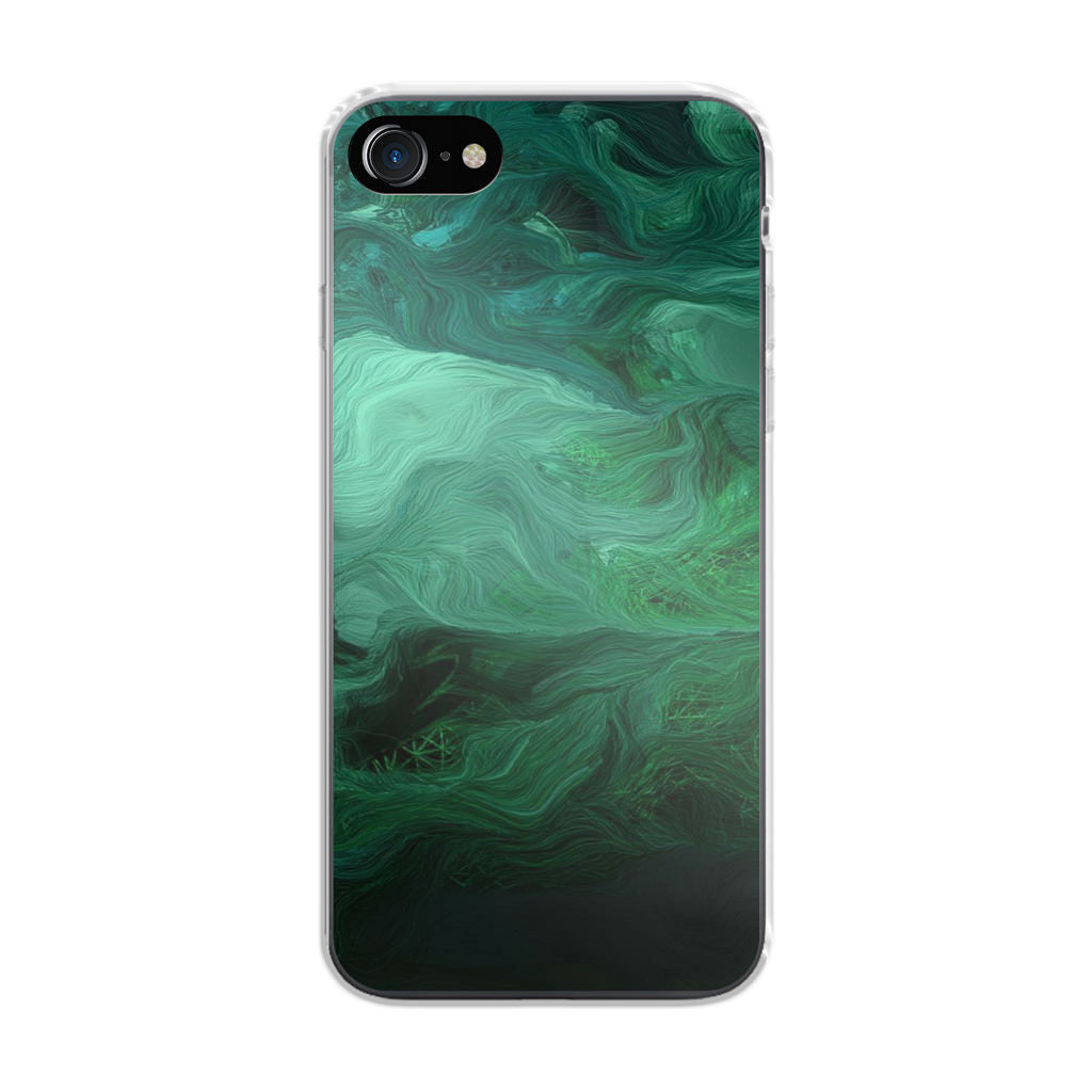 Green Abstract Art iPhone SE 3rd Gen 2022 Case
