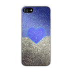 Love Glitter Blue and Grey iPhone SE 3rd Gen 2022 Case