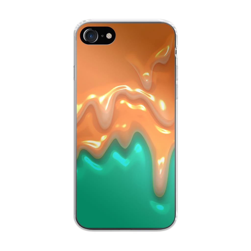 Orange Paint Dripping iPhone SE 3rd Gen 2022 Case