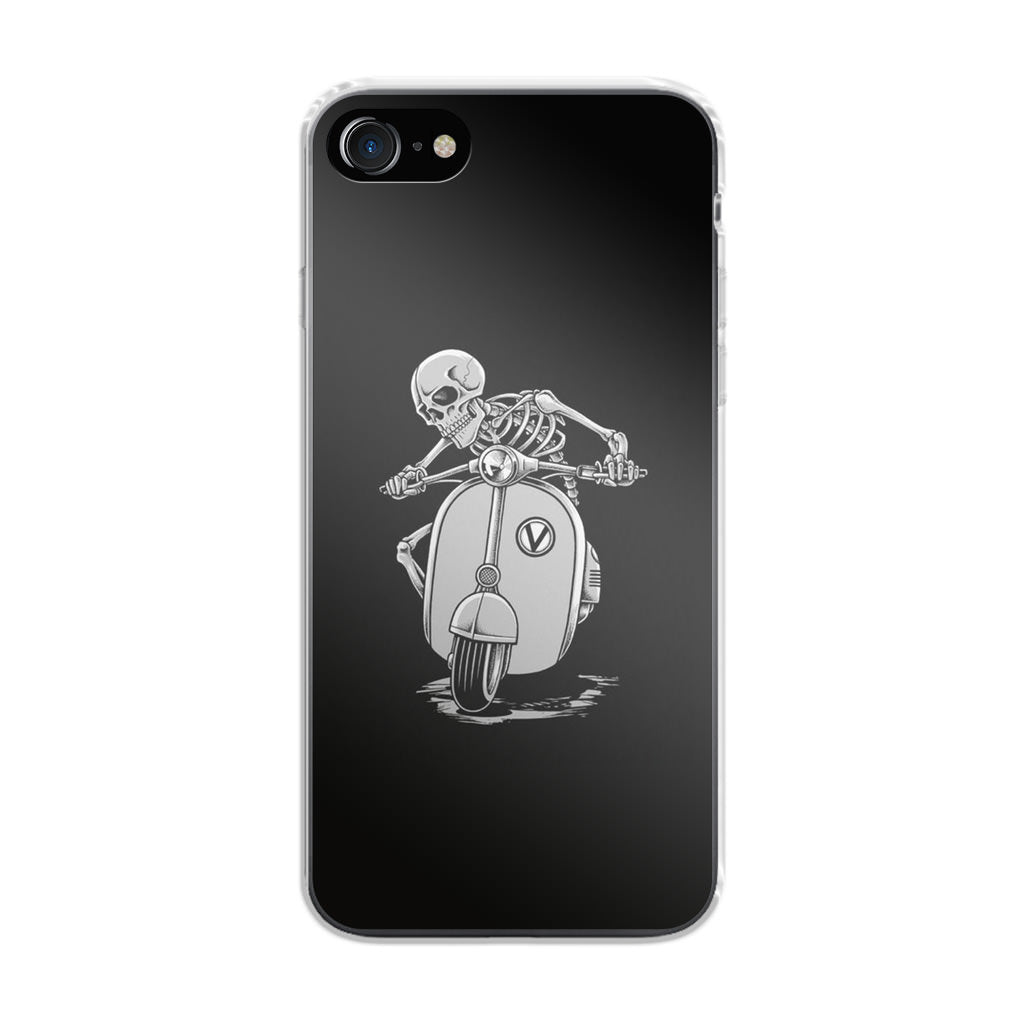 Skeleton Rides Scooter iPhone SE 3rd Gen 2022 Case