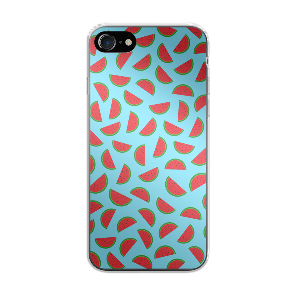 Watermelon Fruit Pattern Blue iPhone SE 3rd Gen 2022 Case