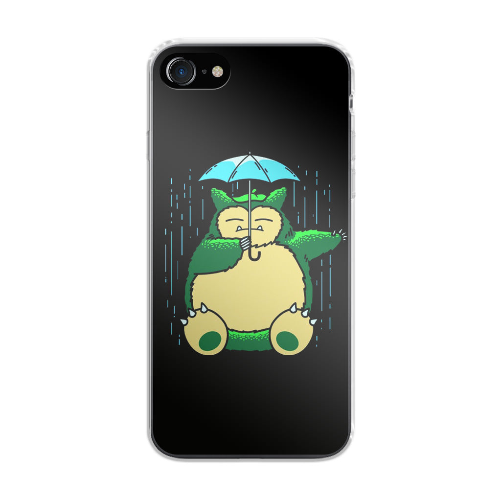 Cute Snorlax Umbrella iPhone SE 3rd Gen 2022 Case
