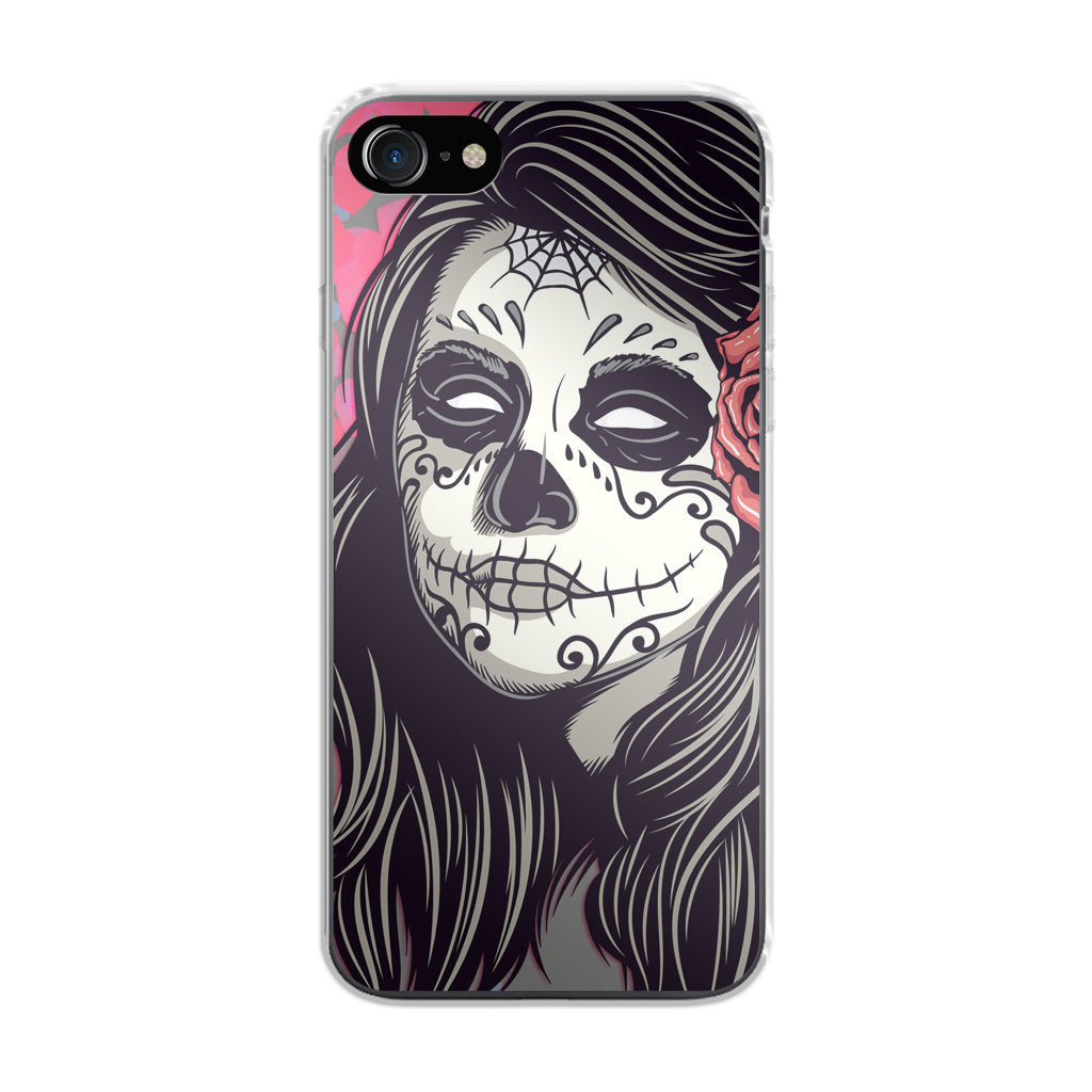 Girl Skull Flower iPhone SE 3rd Gen 2022 Case
