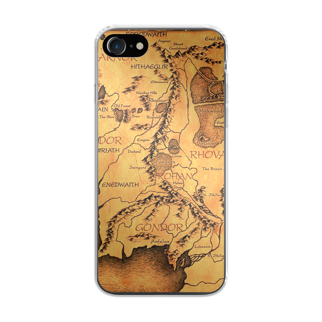 Middle Earth Map Hobbit iPhone SE 3rd Gen 2022 Case