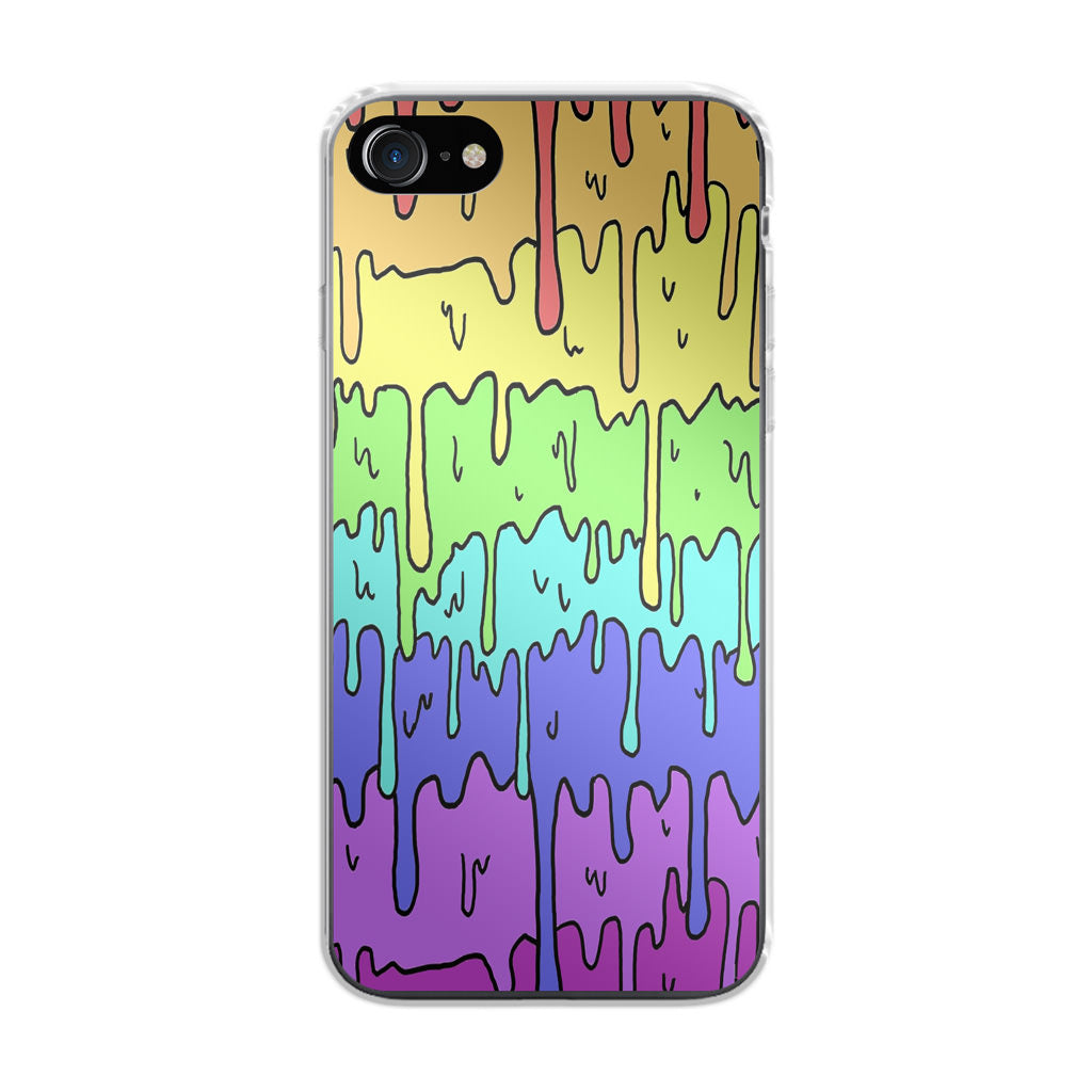 Pastel Kawaii Melting Rainbow iPhone SE 3rd Gen 2022 Case