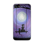 Girl Cat and Moon iPhone SE 3rd Gen 2022 Case
