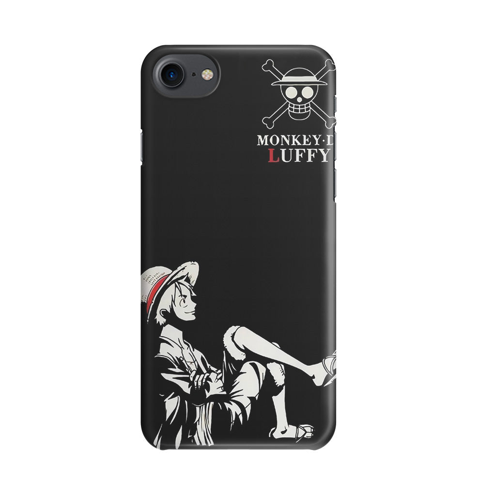 Monkey D Luffy Black And White iPhone SE 3rd Gen 2022 Case