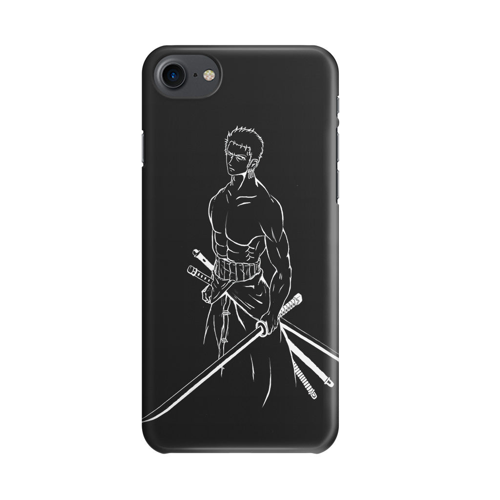 Roronoa Zoro Outlines iPhone SE 3rd Gen 2022 Case