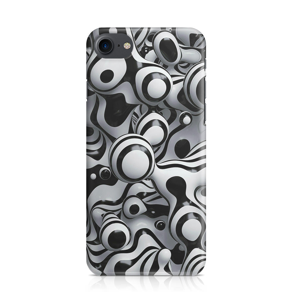 Abstract Art Black White iPhone SE 3rd Gen 2022 Case