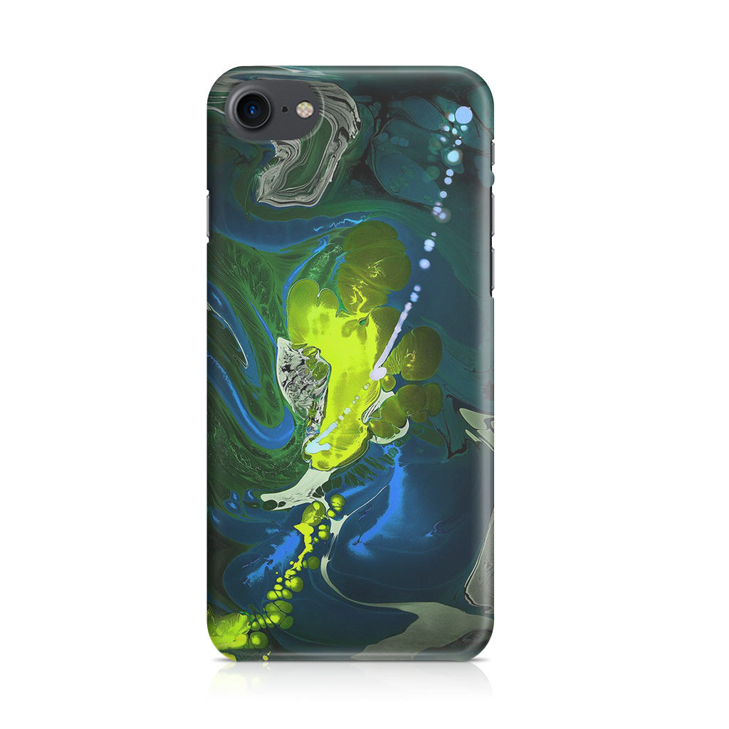 Abstract Green Blue Art iPhone SE 3rd Gen 2022 Case