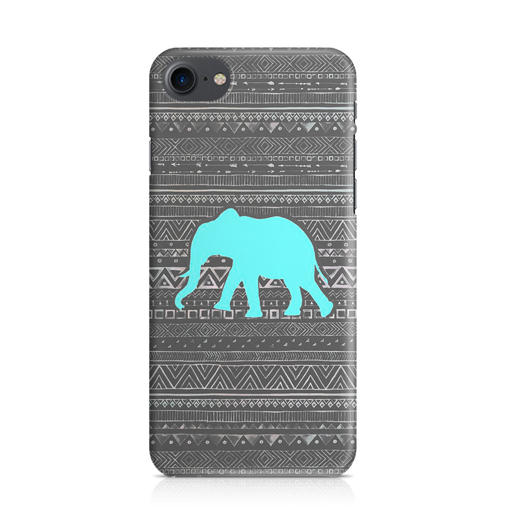 Aztec Elephant Turquoise iPhone SE 3rd Gen 2022 Case