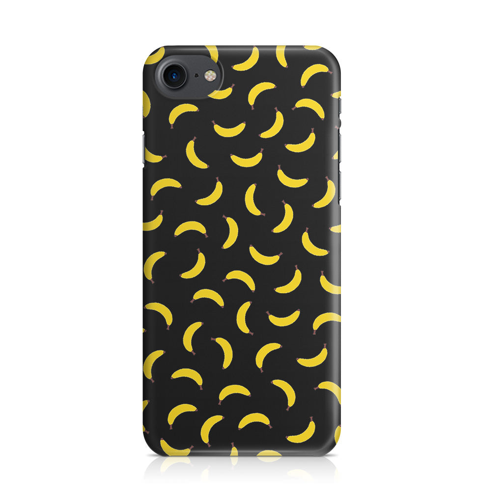 Bananas Fruit Pattern Black iPhone SE 3rd Gen 2022 Case