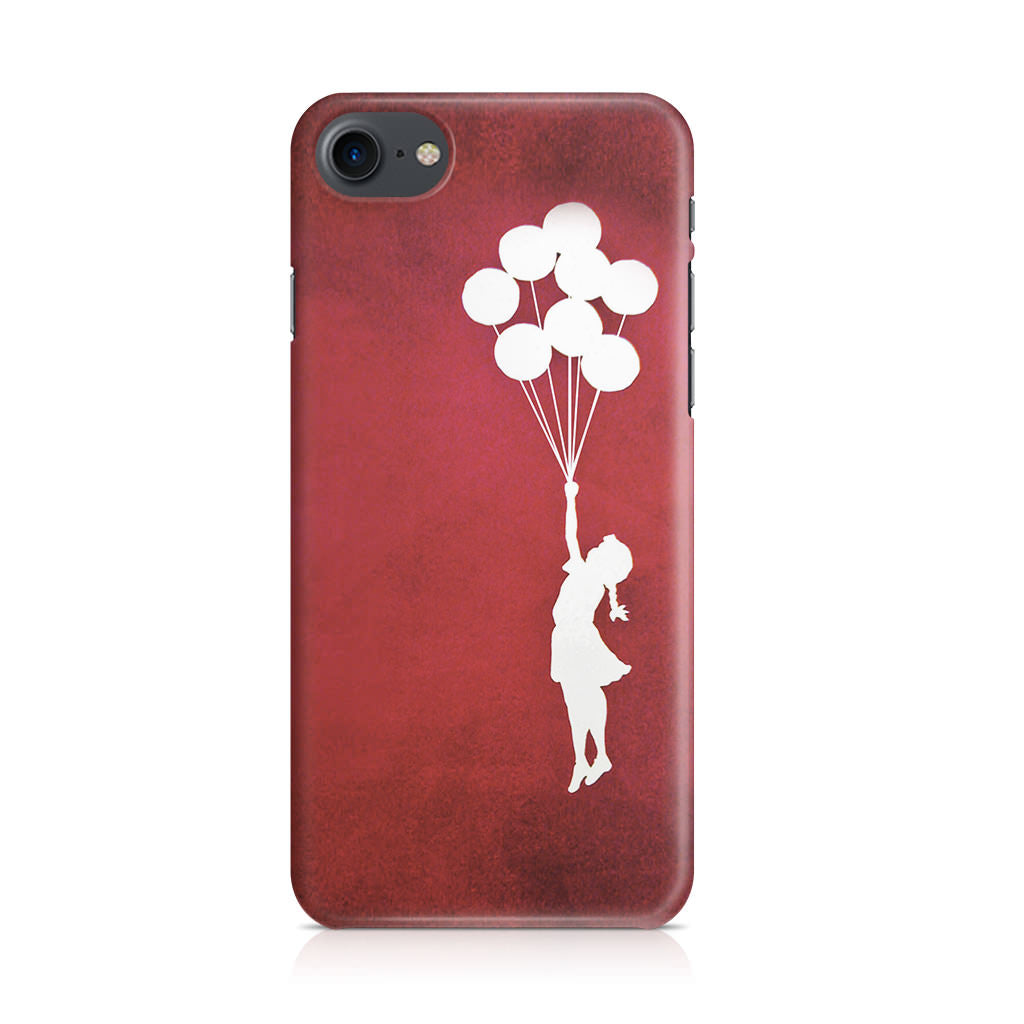 Banksy Girl With Balloons Red iPhone SE 3rd Gen 2022 Case