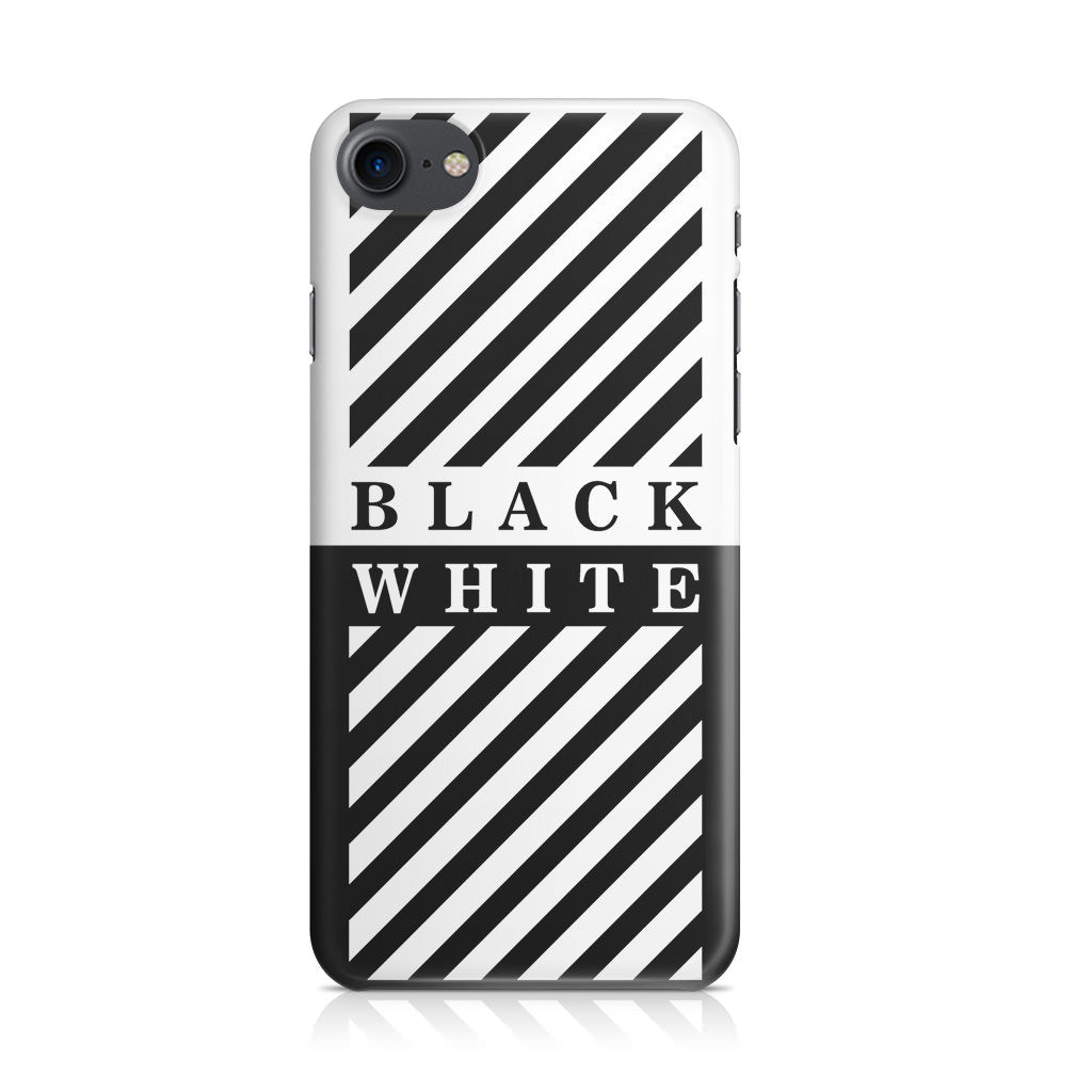 Black White Stripes iPhone SE 3rd Gen 2022 Case