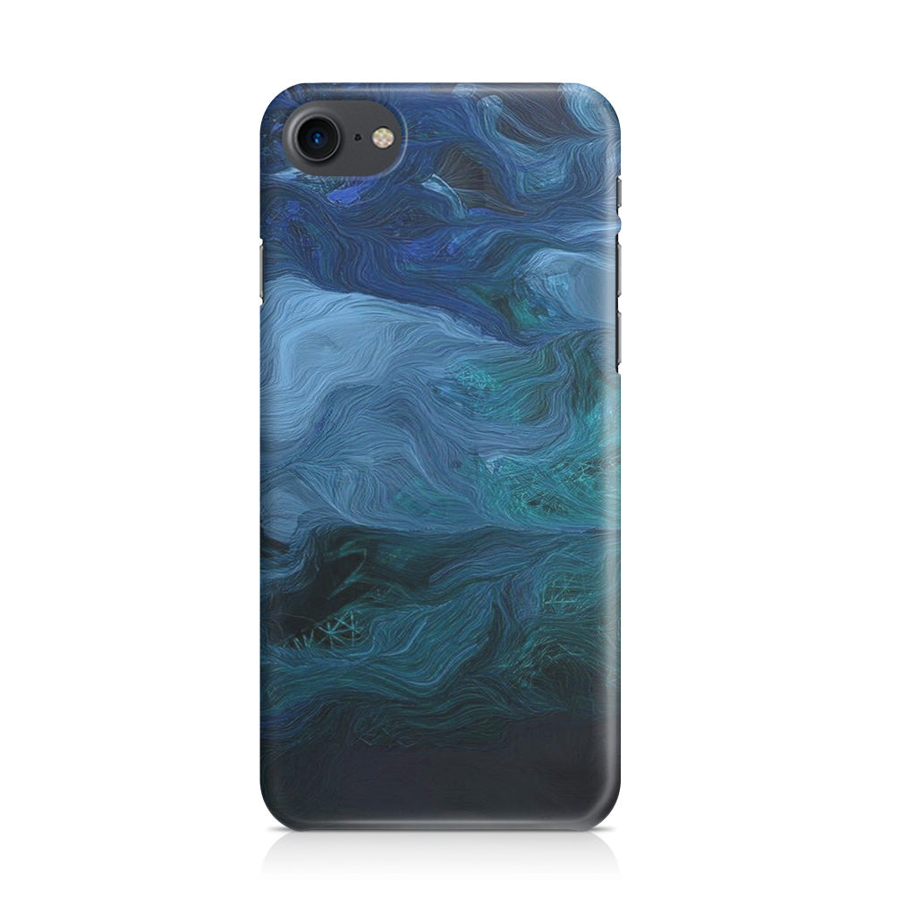 Blue Abstract Art iPhone SE 3rd Gen 2022 Case