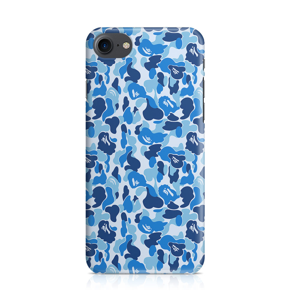Blue Camo iPhone SE 3rd Gen 2022 Case
