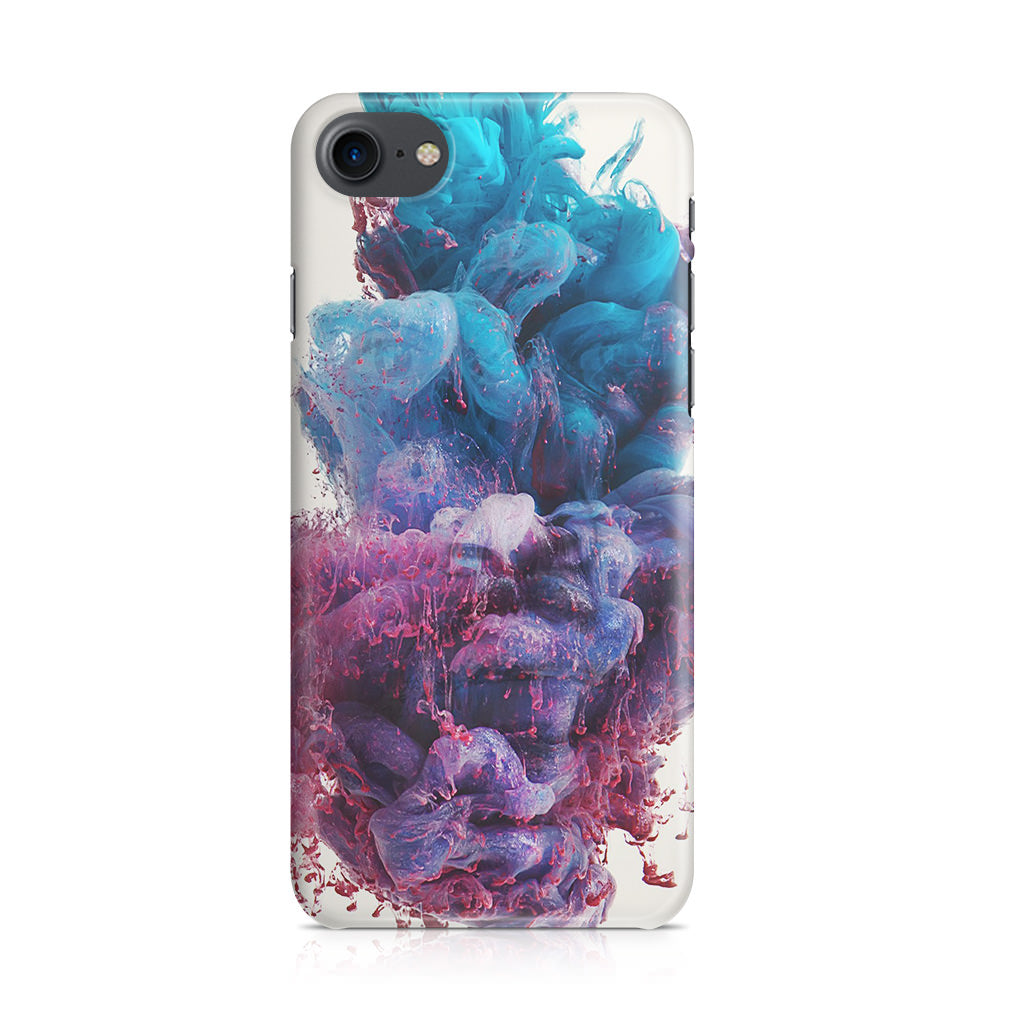 Colorful Dust Art on White iPhone SE 3rd Gen 2022 Case