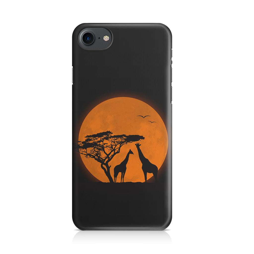 Giraffes Silhouette iPhone SE 3rd Gen 2022 Case