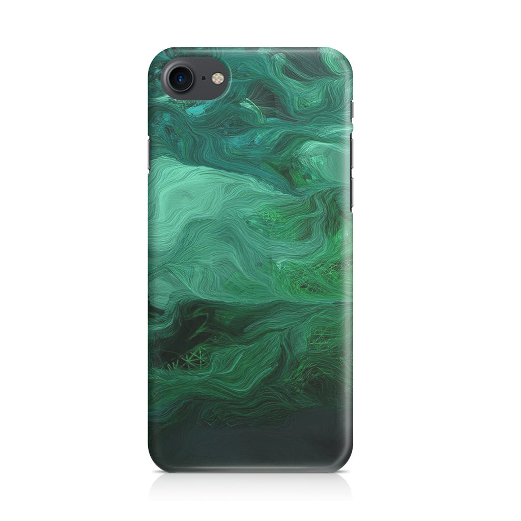 Green Abstract Art iPhone SE 3rd Gen 2022 Case