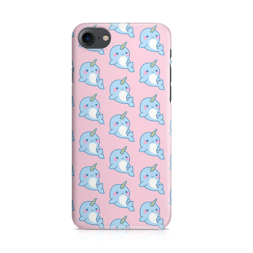 Horned Whales Pattern iPhone SE 3rd Gen 2022 Case