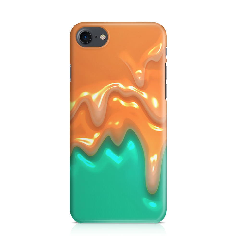 Orange Paint Dripping iPhone SE 3rd Gen 2022 Case