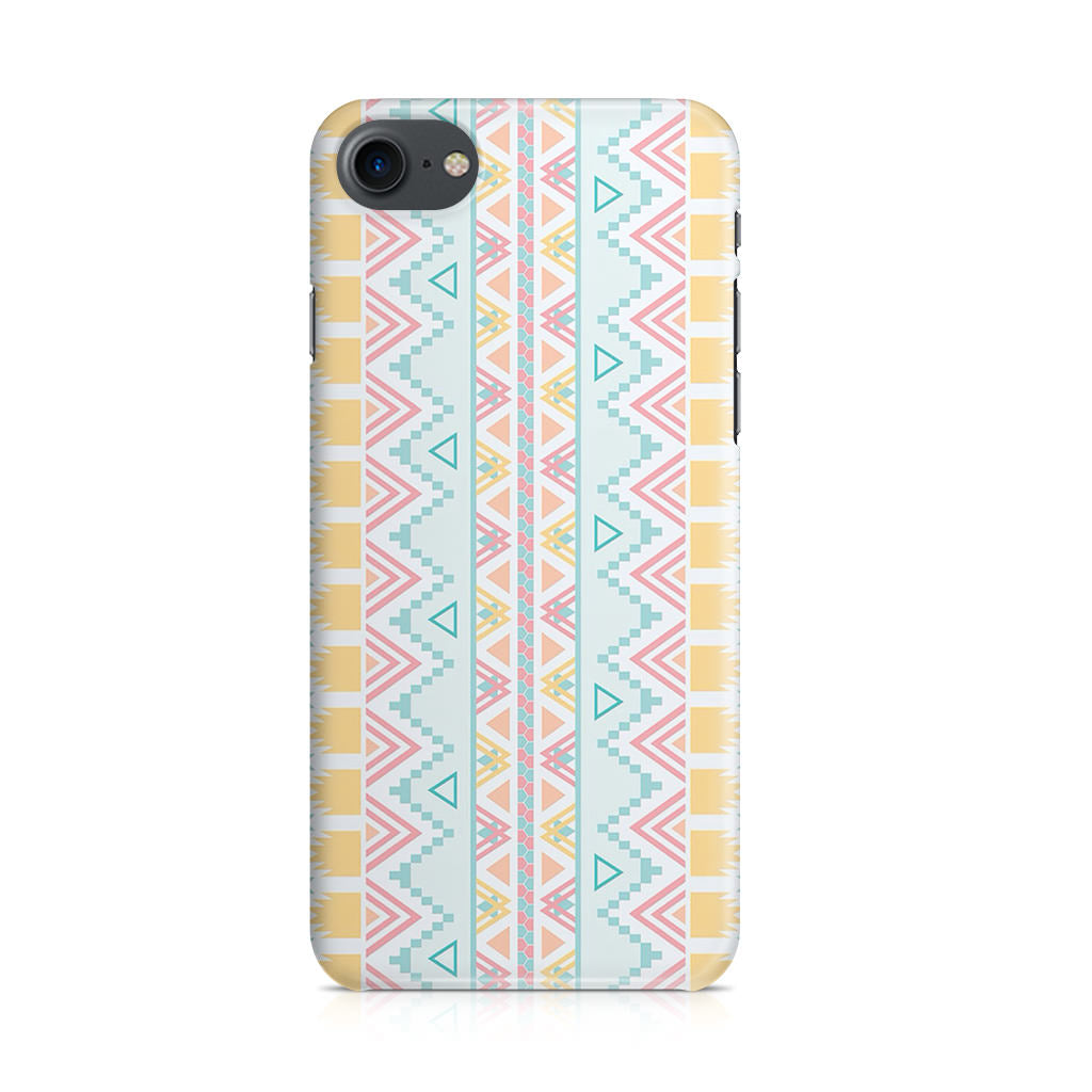 Peach Aztec Pattern iPhone SE 3rd Gen 2022 Case