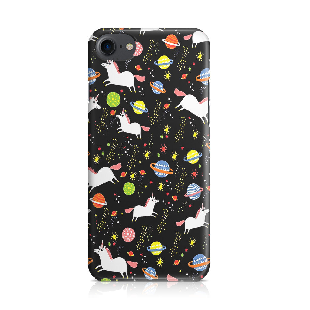 Space Unicorn Pattern iPhone SE 3rd Gen 2022 Case