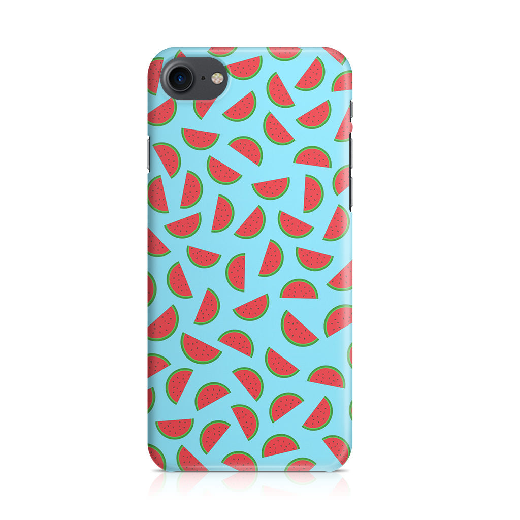 Watermelon Fruit Pattern Blue iPhone SE 3rd Gen 2022 Case